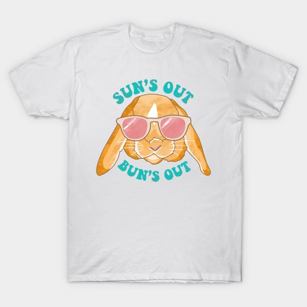 Sun's Out, Bun's Out Rabbit Illustration T-Shirt by aterkaderk